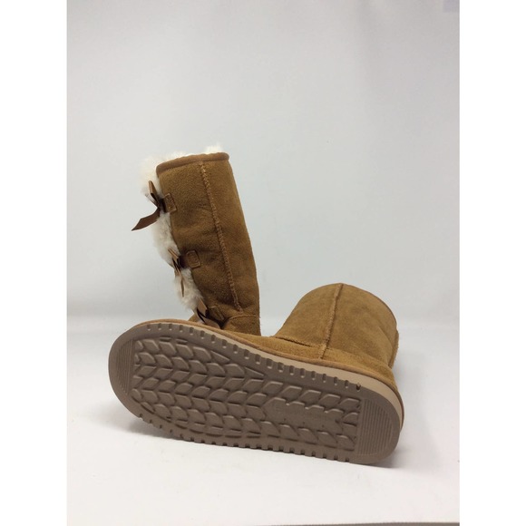 NWOT Koolaburra Camel Mid calf boots faux fur lined in Women size 6 - Picture 10 of 10